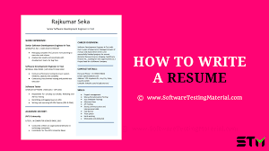 Answer a few questions & your resume will make itself! How To Write A Resume Freshers Experienced Software Testing Material