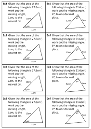 Free interactive exercises to practice online or download as pdf to print. Area Of A Triangle Using Sine Tes