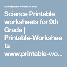 Science Printable Worksheets For 9th Grade Printable Worksheets Homeschoolhighschool Homeschoo High School Science Homeschool Science Printable Worksheets