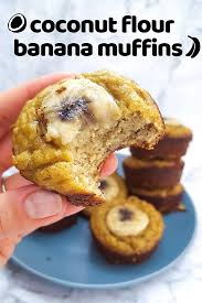 Coconut Flour Banana Muffins Vegan Paleo Gluten Free The Microvore Diet Lean Healthy Ve Coconut Flour Banana Muffins Paleo Banana Muffins Coconut Recipes