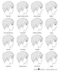 How To Draw Anime Male Facial Expressions Side View