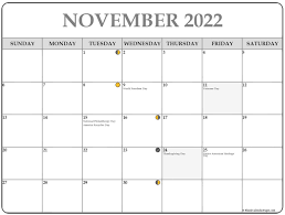 November 2022 Lunar Calendar Moon Phase Calendar