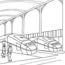 coloriages train en gare a colorier fr hellokids com coloriage imprimer gratuit zone de winnie l&#x00027;ourson