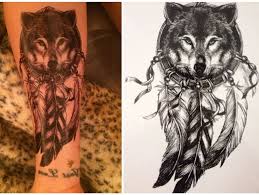 Indian Wolf Temporary Tattoo Price 13 00 Free Shipping Dreamcatchermurah Nativeamericantattoo Bohodress Gypsys Tattoo Prices Tattoos Temporary Tattoo