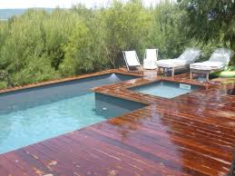 piscine bois et son spa bluewood outdoor decor exterior design pool decks