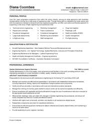 It's important to make a resume that is not only suitable for use in australia, but creates a great impression on potential employers. Aircraft Engineer Resume