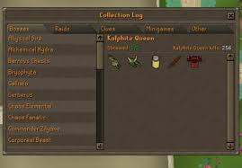 Although a lot of people don't kq that much as there's now gwd and things to get more money from. Kalphite Queen Log Completed At 256kc Tattered Head Last Item 2007scape