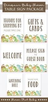 Printable Dinosaur Themed Baby Shower Table Signs Six Signs Etsy Dinosaur Baby Shower Theme Gift Table Signs Baby Shower Signs