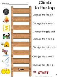 Children build the first word with letter tiles, then add, delete, or change letters to make each subsequent word. Pin By Stacy Wilson On Word Work Word Ladders Word Study Worksheets Vocabulary Games For Kids