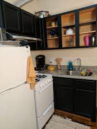 Diy Contact Paper Kitchen Update Part 1 Cabinets Roaming Home Rental Kitchen Makeover Painting Laminate Kitchen Cabinets Updated Kitchen