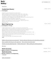 Eligible resumes make display of a bachelor's degree in civil engineering or building science. Civil Engineer Resume Samples All Experience Levels Resume Com Resume Com