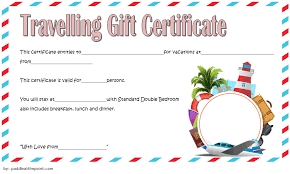 Free printable gift certificate templates you can edit online and print. Travel Gift Certificate Template Free Printable 2 Gift Certificate Template Gift Certificate Template Word Certificate Templates