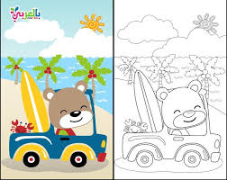 اوراق عمل للتلوين عن الربيع للاطفال رسومات للطباعة عن فصل الربيع Coloring Books Cartoon Illustration Illustration