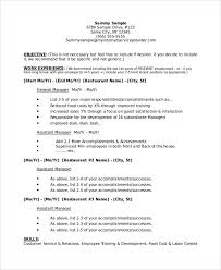 Resume examples & samples by industry. Restaurant Manager Resume Template 10 Free Word Pdf Document Downloads Free Premium Templates