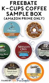 Sometimes they offer a free 5th box if you buy 4. Freebate K Cups Coffee Sample Box For Amazon Prime Members Yo Free Samples