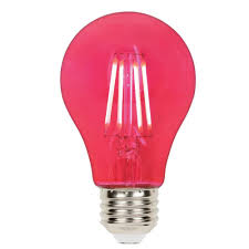 Westinghouse 40 Watt Equivalent A19 Dimmable Pink Filament Led Light Bulb 5129000 The Home Depot Light Bulb Edison Light Bulbs Light Bulb Candle