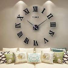 Frameless 3d Diy Wall Clock Mirror Surface Decorative Clock Large Wall Sticker Clock For Living Room Large Wall Stickers Large Wall Clock Decor Diy Wall Clock