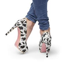 Black And White Animal Print Shoes Womens Cow Print Platform Heels Animal Print Black Brown White Women S Platform Heels Pumps Shoes Pump Shoes Pumps Heels Heels