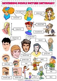 Describing People Picture Dictionary Worksheet English Teaching Materials Adjectives To Describe People Worksheets For Kids