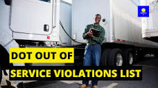 DOT Out Of Service Violations List 🚚 🚔DOT Violation And One Of ...