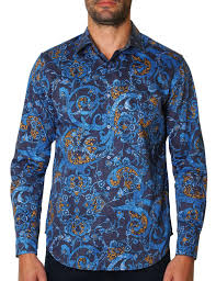 Robert Graham Mens Landry Long Sleeve Woven Button Down Shirt, Blue :  Clothing, Shoes & Jewelry