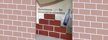 The combined materials are 43mm thick. Quietstone Acoustic Bricks Sound Absorbing Bricks