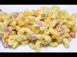 This easy macaroni salad recipe is the perfect side dish to bring to summer bbq's, parties and more! Puerto Rican Style Macaroni Salad Ensalada De Coditos Ensalada De Coditos Coditos Con Jamon Ensalada De Coditos Jamon