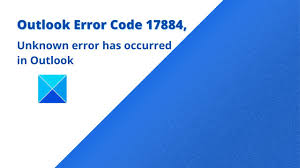 Outlook Error Code 17884 Unknown Error Has Occurred In Outlook Youtube