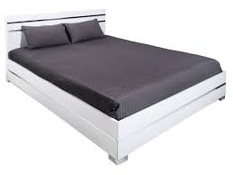 Lit 160x200 Cm Glass Coloris Blanc Vente De Lit Adulte Conforama