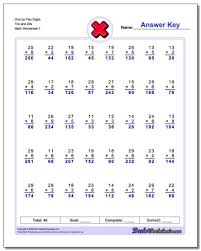 Multiple Digit Multiplication Worksheet Multiple Digit Multiplication Worksheets Multiplication Math Fact Worksheets