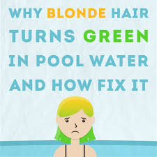 Why Blond Hair Turns Green In The Pool And How To Fix It Blonde Hair Turned Green Green Hair Pool Swimmers Hair