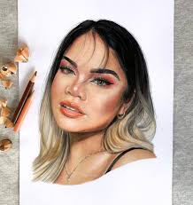 chikana Paula Pelaez✨ first drawing this year!❤️ colored pencils and marker 