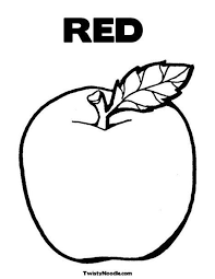 Red Coloring Page Apple Coloring Pages Apple Coloring Fruit Coloring Pages