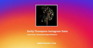 Instagram has understood this from the beginning; Emily Thompson Instagram Followers Statistics Analytics Speakrj Stats
