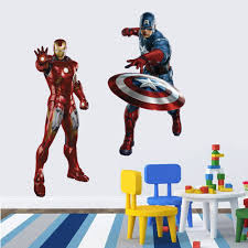Marvel captain america civil war digital wallpaper, captain america: Marvel S The Avengers Iron Man Captain America Wall Sticker Decals For Kids Room Home Decor Wallpaper Poster Nursery Wall Art Buy At The Price Of 7 93 In Aliexpress Com Imall Com