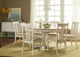 Smooth and functional, the marcus dining set gives any dining space a relaxed, casual feel. Oval Pedestal Casual Dining Table With Weathered Sand White Finish Casual Dining Table Dining Table Dining Room Design