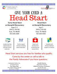 Free early learning child care or preschool to support child's development and learning. Give Your Three Year Old A Head Start