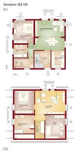 Grundrisse Einfamlilienhaus Mit Galerie 5 Zimmer Satteldach Grundriss Erdgeschoss Offen Treppe Halbge Haus Grundriss Grundriss Einfamilienhaus Living Haus