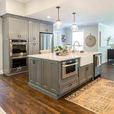 Forevermark Light Grey Shaker Rta Premium All Wood Kitchen Cabinets Ebay Light Gray Cabinets Grey Cabinets Wood Kitchen Cabinets