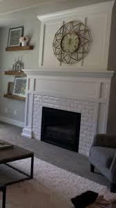 Black And White Tile Fireplace Surround White Subway Tile Fireplace With Craftsman Mantel Love Subway Tile Fireplace Fireplace Tile Craftsman Fireplace