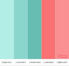 Coral And Mint Color Palette Green Colour Palette Coral Colour Palette Mint Color Schemes