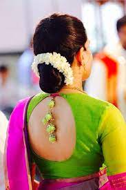 Simple Hairstyles For Silk Saree