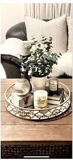 A coffee table can house books, floral arrangements, candles, cute decorations, unique accessories and often come with a great centerpiece. Coffee Table Tray Chic Farmhouse Gold Mirror Coffee Table Decor T Farmhouse Coffee Table Decor Coffee Table Decor Living Room Modern Farmhouse Coffee Table