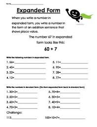 1st Grade Expanded Form Expanded Form Expanded Form Worksheets 1st Grade Worksheets