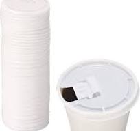 EcoQuality 100 Pack White Flat Tear Back Lids for Disposable Paper Coffee  Cups - Universal Size Fits 10,12,16,20oz - BPA Free - Snap Closure -  Plastic ...
