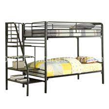 This type of bunk bed features a twin or double bed at the bottom with a single bed at the top. China Triple Sleeper Bunk Bed Frame Double On Bottom Single On Top With Side Ladder And Bookshelf China Three Sleeper Bunk Bed Cost Effective Bunk Bed