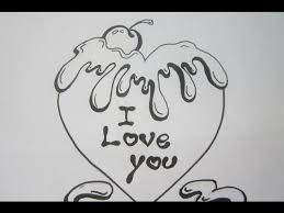 How To Draw A Valentine Heart With Chocolate Letters I Love You Youtube