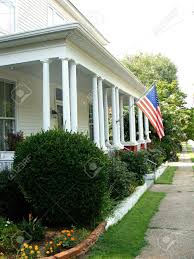 Maybe you would like to learn more about one of these? Front Porch With An American Flag Stock Photo Picture And Royalty Free Image Image 7525850