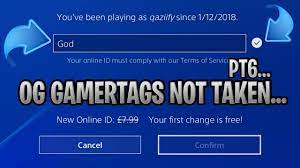 Og Gamertags Not Taken 2019 Part 6 Playstation Xbox Psn Xbox Names Not Taken Youtube