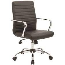 Which is the best brand of black desks? Boss Office Products Part B436c Cp Boss Office Products Black Contemporary Desk Chair With Chrome Arms Task Chairs Home Depot Pro